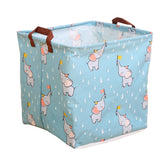 KIUATSJR square canvas storage bin with handles, portable for nursery use
