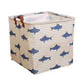 KIUATSJR square canvas toy storage bin with handle for easy organization in living spaces.
