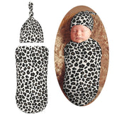 KiuLoam Vintage Black Brown Leopard Swaddle Blanket for newborns and cozy warmth.