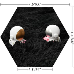 KIXINWA rug fluffy surface detail emphasizing microfiber comfort underfoot