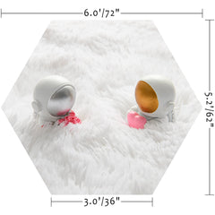 Close-up of fluffy microfiber texture on the KIXINWA rug for comfort