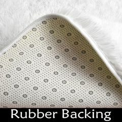 Non-slip rubber backing from KIXINWA keeps the rug steady on floors