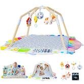 Kizfarm Baby Play Gym with stage zones promotes early exploration.