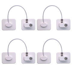 KIZZHISI fridge lock 4-pack with adhesive strips keeps kids safe.