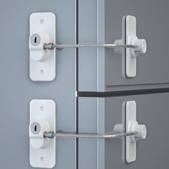 KIZZHISI fridge lock two-pack with keys protects curious kids and prevents fridge messes.