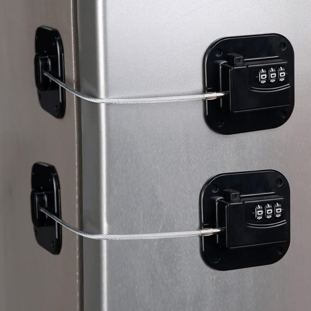 KIZZHISI refrigerator lock two-pack on fridge showing secure, mess-reducing option