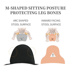 KJIPUHO ergonomic design with 35° curved seat supports comfortable positioning.