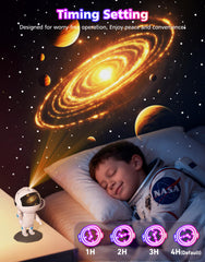 KKUP2U projection discs show 12 space scenes for bedtime wonder.