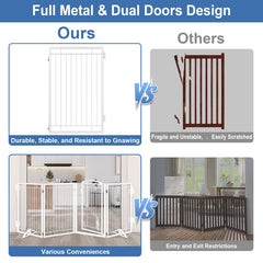 Klarana freestanding gate can stand alone or be wall-fixed for stability