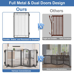 Klarana indoor-outdoor gate folds flat for compact storage and transport.