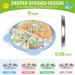 KLCKH three-compartment divider keeps foods separate and organized.