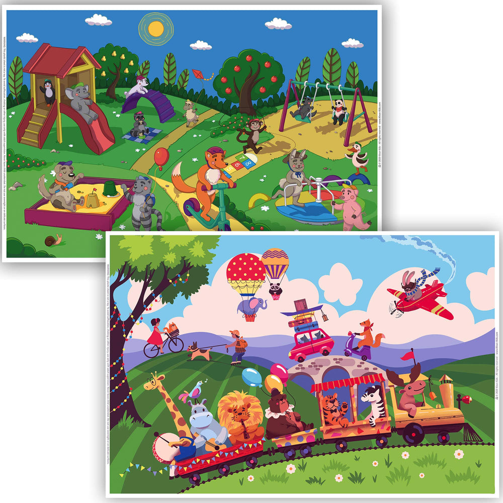 Klean Kids Animals at Play forest-animals placemat design keeps kids engaged during meals.