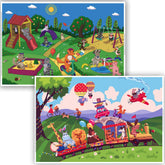 Klean Kids Animals at Play forest-animals placemat design keeps kids engaged during meals.