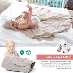 KLERICER 90x90cm hooded towel provides full coverage for toddlers.