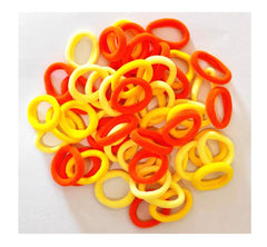 KLEYAO 250pcs hair ties orange: gentle cotton elastic for secure toddler ponytails.