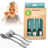 Kleynimals Arctic Friends polar bear fork for safe baby meals with durable stainless steel.
