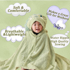 KLHYIT hooded towel with cute animal design for bath time