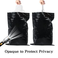 Klmnop waterproof multipurpose disposal bag for camping and bathrooms.