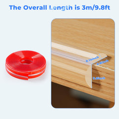 Kloejaa edge corner protector clear on table edge safeguards kids from bumps.