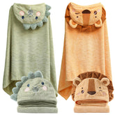 kmilro toddler hooded towel with fox design for cozy bath time.