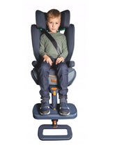 KneeGuard Kids car foot rest attached to seat side for long trips