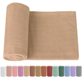 Knirose organic cotton newborn swaddle blanket in silky muslin for gentle skin.