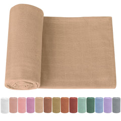 Knirose organic cotton newborn swaddle blanket in silky muslin for gentle skin.