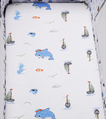 Knlpruhk jersey-knit cotton bassinet sheet with 190GSM for durable softness