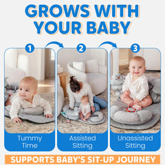 Knotly Charm infant lounger pillow setup for easy on-the-go seating