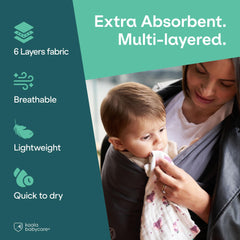 Koala Babycare 20x10 burp cloths offer generous shoulder coverage.