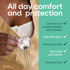 Koala Babycare silver nipple shields provide soothing comfort without affecting latch.