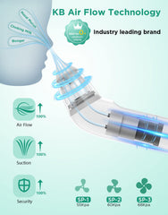 Koalababy nasal aspirator showing three suction levels for toddlers