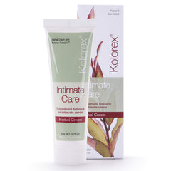 Kolorex Vaginal Care Cream tube close-up, soothing intimate areas with herbal formula.