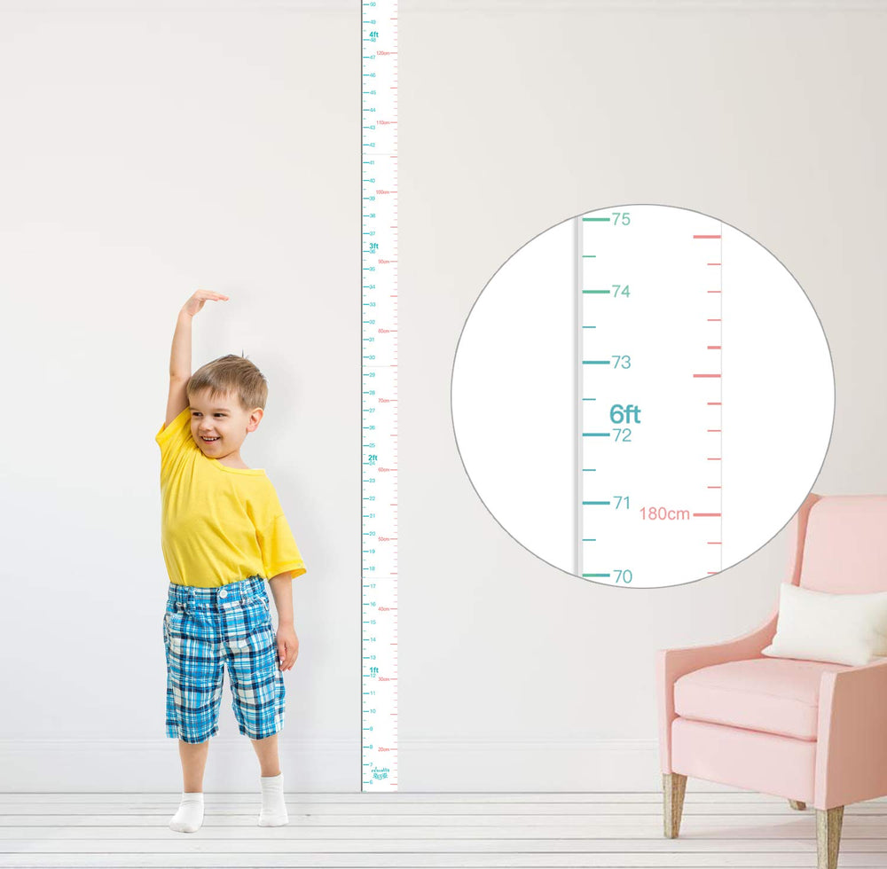 KOLYMAX growth chart wall decor for tracking kids' growth in the nursery.