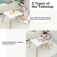 Komcot high chair shows a secure 5-point safety harness for safe seating.