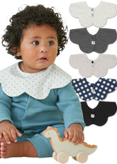Konny Baby Bib 360-rotate front view, soft and absorbent for daily drool.