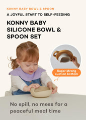 Konny spoon curved-head enables easy transfer of puréed foods