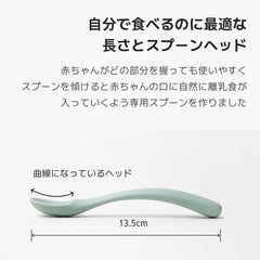 Konny spoon set with soft-tip design, ideal for baby-led weaning and comfortable feeding.