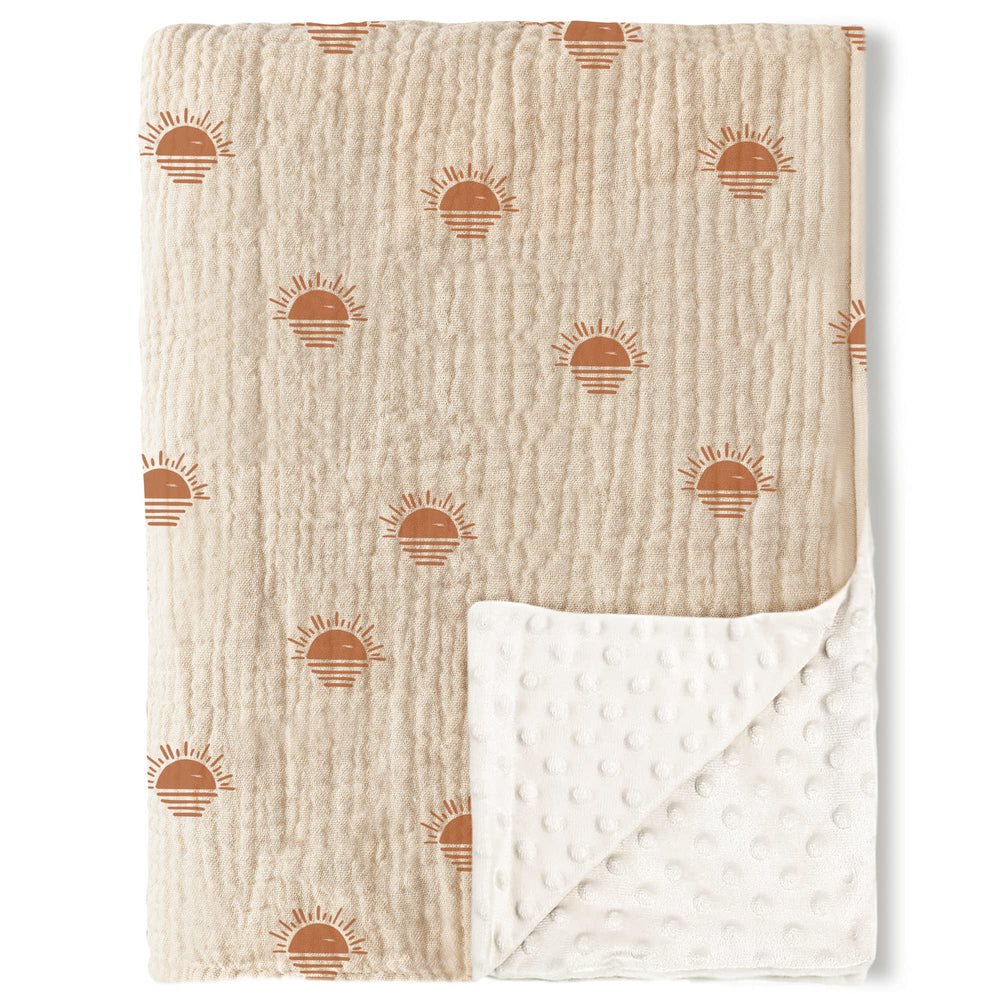 Konssy baby blanket front muslin cotton for gentle skin comfort