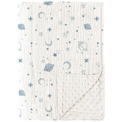Konssy baby blanket front muslin close-up showing soft cotton texture.