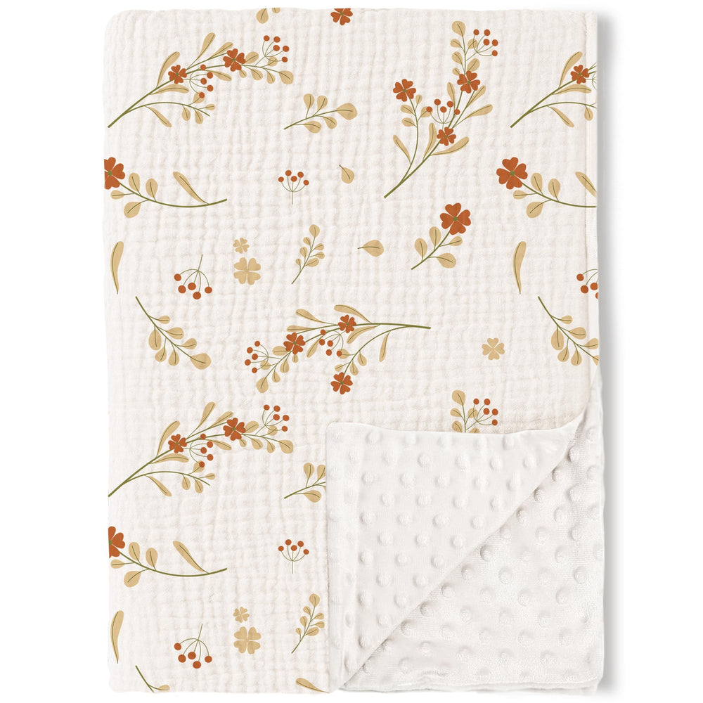 Konssy baby blanket muslin front shows breathable cotton for gentle skin contact