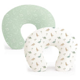 Konssy Dino Jungle nursing pillow cover with soft, breathable fabric for gentle feeding.