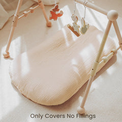Konssy muslin cover size 77x55 cm fits most loungers securely.