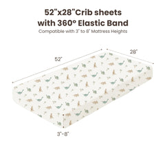 Konssy Muslin crib sheet with 360-degree elastic for a secure fit