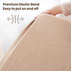 Konssy muslin crib sheets made from 100% cotton for gentle skin-friendly softness