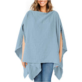 Konssy blue nursing cover provides 360° privacy during feeds.