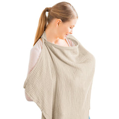 Konssy muslin nursing cover for breastfeeding with privacy and breathable comfort.