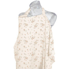Konssy nursing cover provides a private space for mom and baby during feeding.