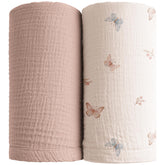 Konssy muslin swaddle taupe solid blanket, soft texture for newborn comfort