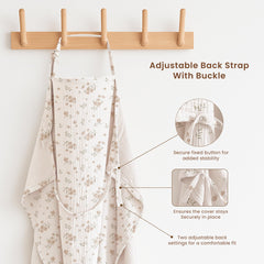 Nursing cover buckle for enhanced coverage and discreet nursing